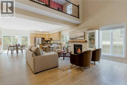 227 Chestnut Hill Crescent, Kitchener, ON - Indoor Photo Showing Living Room With Fireplace