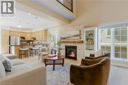 227 Chestnut Hill Crescent, Kitchener, ON - Indoor Photo Showing Living Room With Fireplace