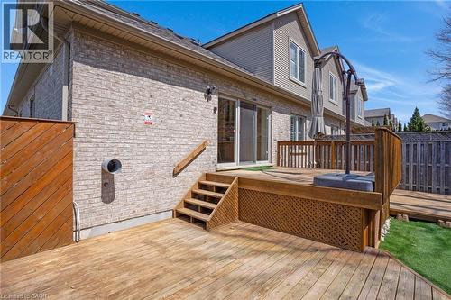 Multi-level wood-finish deck with integrated steps - 227 Chestnut Hill Crescent, Kitchener, ON - Outdoor With Deck Patio Veranda With Exterior