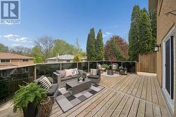Double with deck with glass panel railings - 