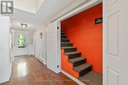 Staircase to entertainment loft - 