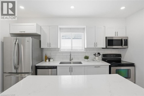 390 Hunter Street W, Hamilton, ON - Indoor Photo Showing Kitchen With Stainless Steel Kitchen