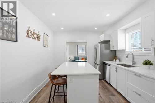 390 Hunter Street W, Hamilton, ON - Indoor Photo Showing Kitchen With Stainless Steel Kitchen With Upgraded Kitchen