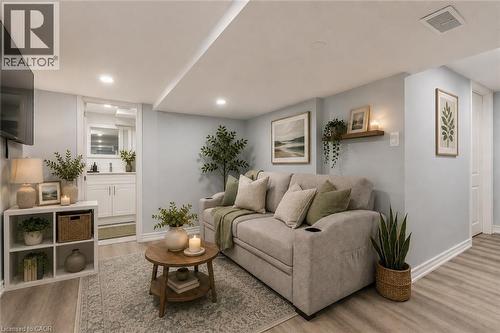 Virtually Staged - 141 Mcanulty Boulevard, Hamilton, ON - Indoor Photo Showing Living Room