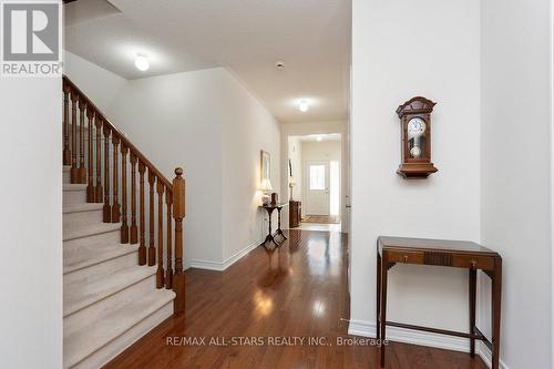 stairs to upper level w 2nd br & family rm - 52 Oasis Way, Markham, ON 