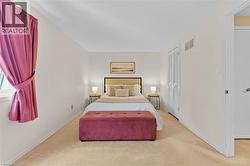 Carpeted room featuring a white ceiling and walls - 