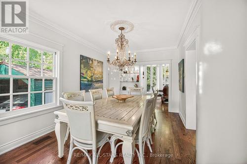 Dining Room W/ Picture Window and Crown Moulding - 30 Edgewood Crescent, Toronto, ON 