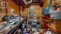 Utility room. Electric-heated in-floor hot water heating system. - 