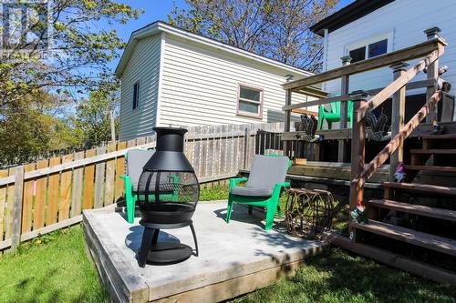 Fire pit area, with additional small patio off the back shed. - 92 Watson Crescent, St. John'S, NL 