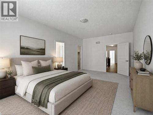 PRIMARY BEDROOM VIRTUALLY STAGED - 82 Gledhill Crescent, Cambridge, ON - Indoor Photo Showing Bedroom