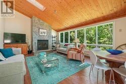 Family Room with Wood Stove - 
