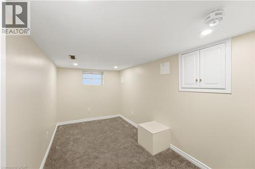 Bedroom/Rec Room Finished room featuring light beige walls, recessed lighting, and carpet flooring - 309 Cope Street, Hamilton, ON - Indoor Photo Showing Other Room