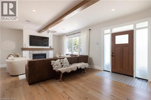 2195 Courtland Drive, Burlington, ON - Indoor Photo Showing Living Room With Fireplace