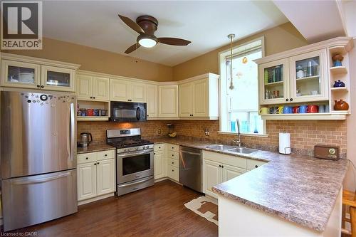 135 Alpine Avenue, Hamilton, ON - Indoor Photo Showing Kitchen With Double Sink