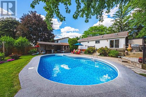 742 Francis Road, Burlington, ON - Outdoor With In Ground Pool With Deck Patio Veranda With Backyard