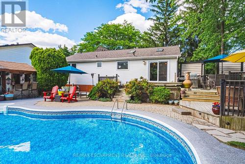 742 Francis Road, Burlington, ON - Outdoor With In Ground Pool With Deck Patio Veranda