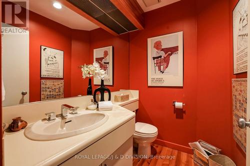 Powder Room off Family Room / Kitchen - 41 Ridge Drive, Toronto, ON 