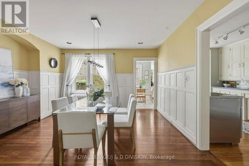 Dining Room view to Breakfast nook and back patio - 41 Ridge Drive, Toronto, ON 