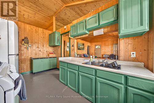 472 Long Lake Road, Parry Sound Remote Area (East Mills), ON - Indoor Photo Showing Kitchen With Double Sink