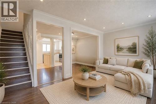 Virtually Staged - 75 Berkindale Drive Unit# 85, Hamilton, ON - Indoor Photo Showing Living Room