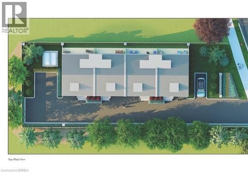 This property features a modern design with a flat roof and a private driveway - 759 Maple Avenue, Burlington, ON 
