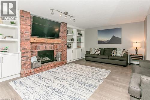 1774 Old Mill Road, Kitchener, ON - Indoor Photo Showing Living Room With Fireplace