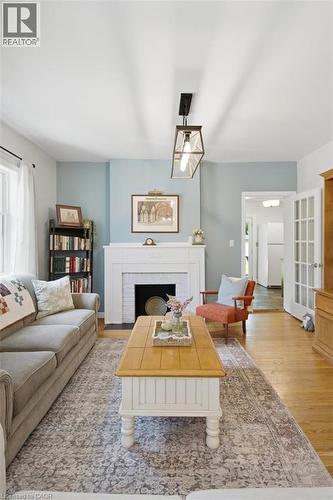 112 Sydenham Street, Brantford, ON - Indoor Photo Showing Living Room With Fireplace