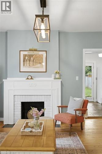 112 Sydenham Street, Brantford, ON - Indoor Photo Showing Living Room With Fireplace