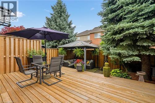 Expansive wooden deck featuring perimeter fencing - 2089 Broadleaf Crescent, Burlington, ON 