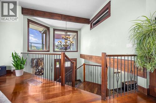 Looking down to grand foyer - 13707 Watson Drive, Coldstream, BC 