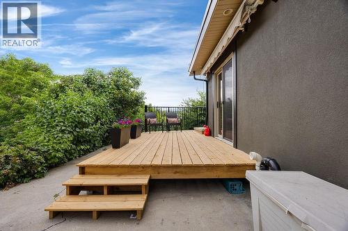 back BBQ deck off kitchen - 13707 Watson Drive, Coldstream, BC 