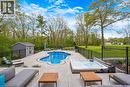 1279 Maple Manor Road, Cambridge, ON  - Outdoor With In Ground Pool With Deck Patio Veranda With Backyard 