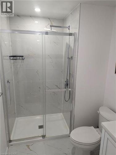Glass door shower with rainfall shower head - 561 Marl Meadow Crescent Unit# Lower, Kitchener, ON 