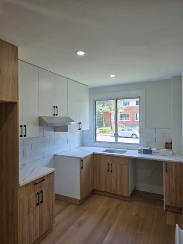 Kitchen - 116-216 Rue Lawrence, Longueuil (Greenfield Park), QC - Indoor Photo Showing Kitchen With Double Sink
