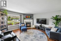Living room with gas fireplace - 