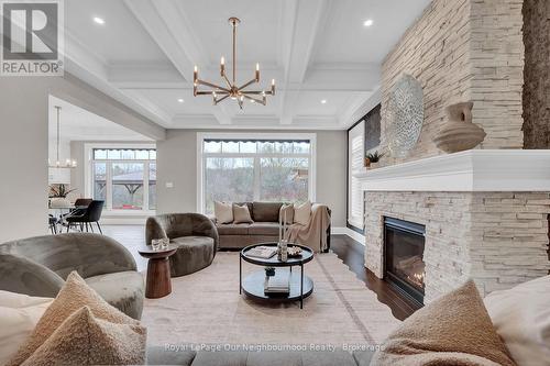 9 Powers Court, Clarington, ON - Indoor Photo Showing Living Room With Fireplace