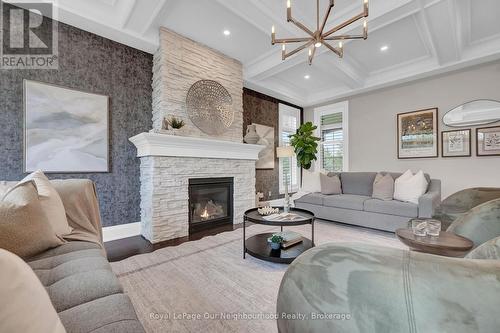 9 Powers Court, Clarington, ON - Indoor Photo Showing Living Room With Fireplace