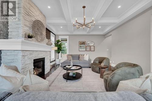 9 Powers Court, Clarington, ON - Indoor Photo Showing Living Room With Fireplace
