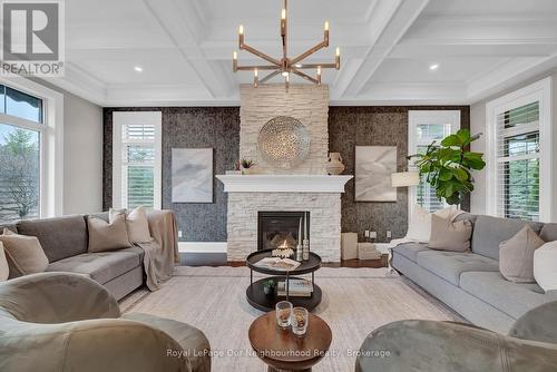9 Powers Court, Clarington, ON - Indoor Photo Showing Living Room With Fireplace