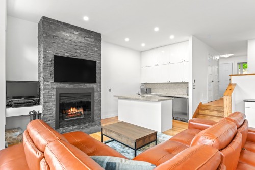 Vue d'ensemble - 143 Ch. Du Hibou, Potton, QC - Indoor Photo Showing Living Room With Fireplace
