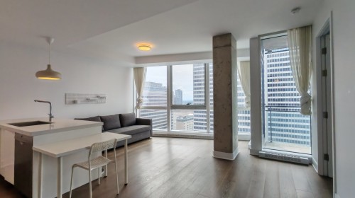 Living Room - 3502-1188 Av. Union, Montréal (Ville-Marie), QC 