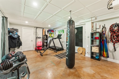 Family Room - 1115  - 1117 Ch. Alfred-Desrochers, Orford, QC - Indoor Photo Showing Gym Room