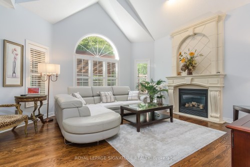27 Autumn Ridge Trail, Kitchener, ON - Indoor Photo Showing Living Room With Fireplace