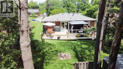 Mature treed backyard - 294 South Drive, Simcoe, ON 