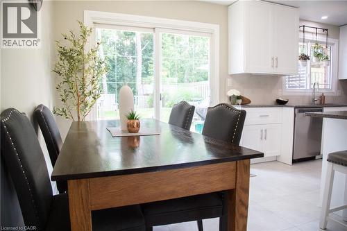 Sliding patio doors to the deck from the Dining area - 294 South Drive, Simcoe, ON 