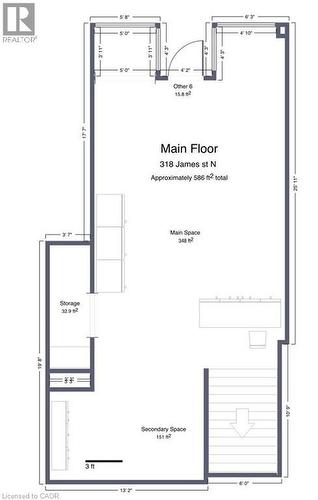 Main Floor Layout - 318 James Street N, Hamilton, ON 
