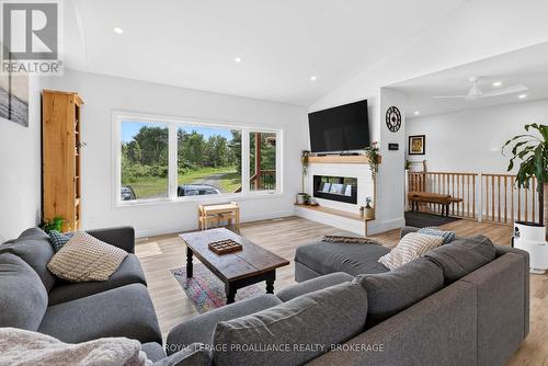 499 Bush Road, Rideau Lakes, ON - Indoor Photo Showing Living Room With Fireplace