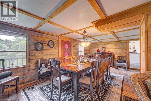 Original Log House - now sitting and dining room - 1032 Gore Road, Hamilton, ON 