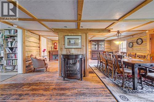 Original Log House - now sitting and dining room - 1032 Gore Road, Hamilton, ON 