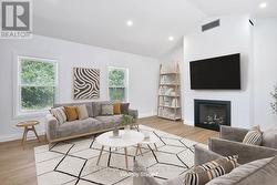 Family room, virtually staged - 